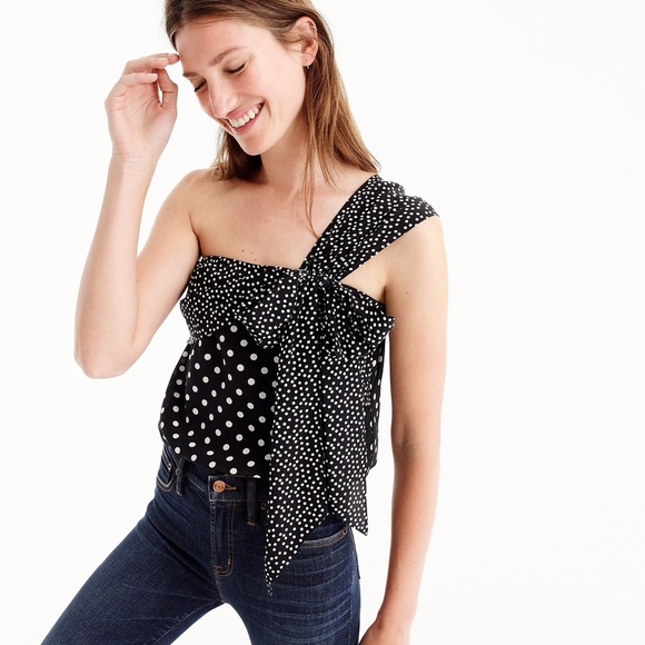 HP 🤩 J•Crew silk one shoulder top - Picture 9 of 10